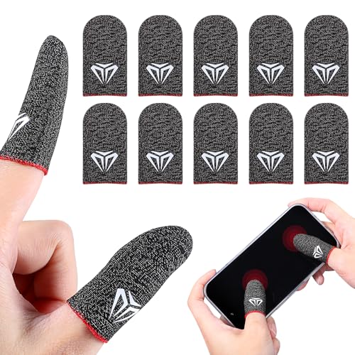 YUXIANLB 5 Paar Fingermanschetten für mobiles Gaming, ultradünne Gaming-Fingermanschetten aus Faser, Bequeme Gaming-Fingerhandschuhe, Schwarze schweißhemmende Daumenmanschetten, für die meisten Gamer YUXIANLB 5 Paar Fingermanschetten für mobiles Gaming, ultradünne Gaming-Fingermanschetten aus Faser, Bequeme Gaming-Fingerhandschuhe, Schwarze schweißhemmende Daumenmanschetten, für die meisten Gamer von YUXIANLB