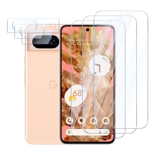 YUXINDZ 3 Stück Schutzfolie für Google Pixel 8 mit 3 Stück Kameraschutz, Displayschutz Kamera Schutz Folie 9H Härte Anti-Kratzer, Bläschenfrei, HD Klar YUXINDZ 3 Stück Schutzfolie für Google Pixel 8 mit 3 Stück Kameraschutz, Displayschutz Kamera Schutz Folie 9H Härte Anti-Kratzer, Bläschenfrei, HD Klar von YUXINDZ