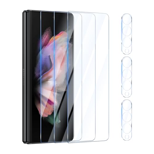 YUXINDZ 3 Stück Schutzfolie für Samsung Galaxy Z Fold 3 5G 7,6 Zoll mit 3 Stück Kameraschutz, Displayschutz Kamera Schutz Folie 9H Härte Anti-Kratzer, Bläschenfrei, HD Klar YUXINDZ 3 Stück Schutzfolie für Samsung Galaxy Z Fold 3 5G 7,6 Zoll mit 3 Stück Kameraschutz, Displayschutz Kamera Schutz Folie 9H Härte Anti-Kratzer, Bläschenfrei, HD Klar von YUXINDZ