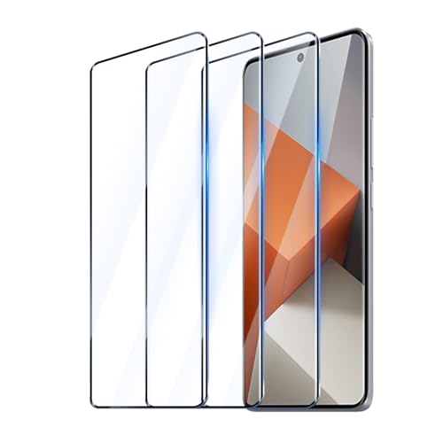 YUXINDZ 3 Stück Schutzfolie für Xiaomi Redmi Note 13 Pro+ 5G/Redmi Note 13 Pro Plus 5G 6,67 Zoll, 3D Displayschutz Folie 9H Härte Anti-Kratzer, Bläschenfrei, HD Klar von YUXINDZ