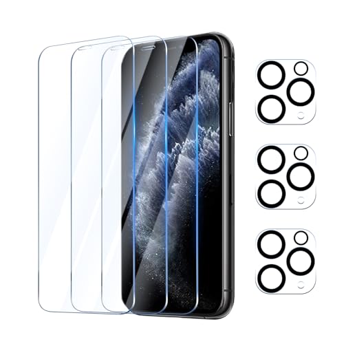 YUXINDZ 3 Stück Schutzfolie für iPhone 11 Pro 5,8 Zoll mit 3 Stück Kameraschutz, Displayschutz Kamera Schutz Folie 9H Härte Anti-Kratzer, Bläschenfrei, HD Klar YUXINDZ 3 Stück Schutzfolie für iPhone 11 Pro 5,8 Zoll mit 3 Stück Kameraschutz, Displayschutz Kamera Schutz Folie 9H Härte Anti-Kratzer, Bläschenfrei, HD Klar von YUXINDZ