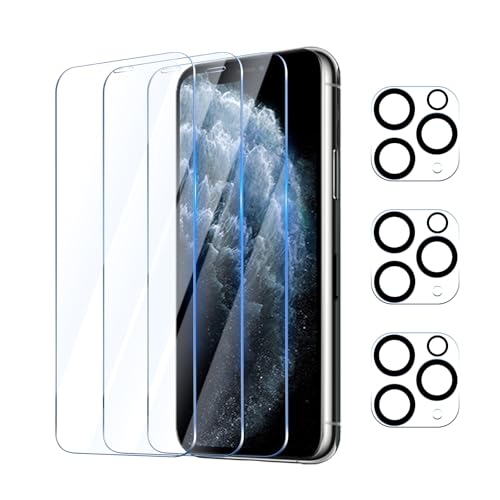 YUXINDZ 3 Stück Schutzfolie für iPhone 11 Pro Max 6,5 Zoll mit 3 Stück Kameraschutz, Displayschutz Kamera Schutz Folie 9H Härte Anti-Kratzer, Bläschenfrei, HD Klar YUXINDZ 3 Stück Schutzfolie für iPhone 11 Pro Max 6,5 Zoll mit 3 Stück Kameraschutz, Displayschutz Kamera Schutz Folie 9H Härte Anti-Kratzer, Bläschenfrei, HD Klar von YUXINDZ