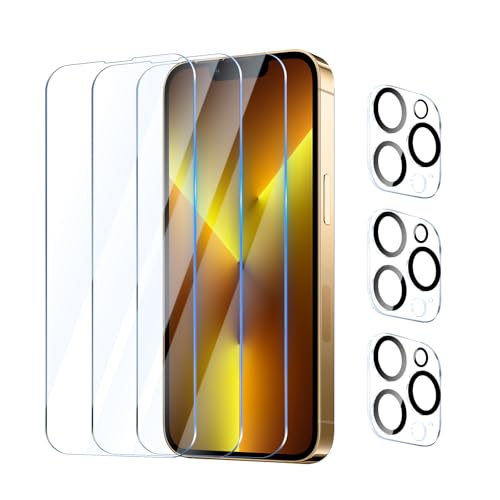 YUXINDZ 3 Stück Schutzfolie für iPhone 13 Pro Max 6,7 Zoll mit 3 Stück Kameraschutz, Displayschutz Kamera Schutz Folie 9H Härte Anti-Kratzer, Bläschenfrei, HD Klar YUXINDZ 3 Stück Schutzfolie für iPhone 13 Pro Max 6,7 Zoll mit 3 Stück Kameraschutz, Displayschutz Kamera Schutz Folie 9H Härte Anti-Kratzer, Bläschenfrei, HD Klar von YUXINDZ