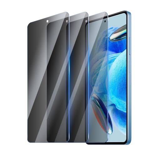YUXINDZ 3 Stück Sichtschutz Schutzfolie für Xiaomi Redmi Note 12 Pro 4G/5G 6,67 Zoll, Anti-Spy Displayschutz Folie Blickschutzfolie, 9H Härte, Anti-Kratzer, Bläschenfrei von YUXINDZ