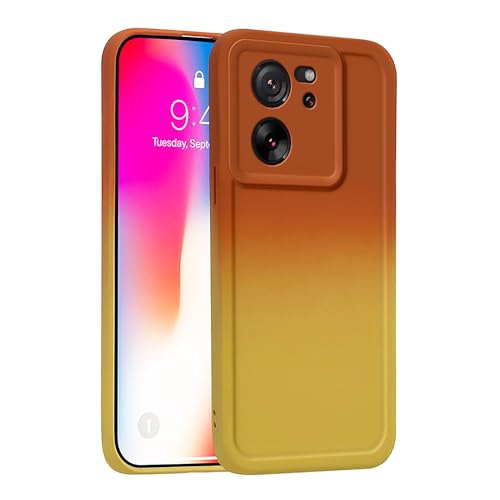 YUXING Gradient Silikonhülle für Xiaomi 13T / Xiaomi 13T Pro Hülle, Weiche Stoßfeste Handyhülle Schutzhülle Bumper Case Cover, Kamera Protektion (Gelb) von YUXING