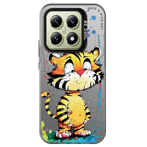 YUXING Handyhülle für Xiaomi 14T 5G Hülle Ultra Dünn Stoßfeste Schutzhülle mit Blumen Tier Graffiti Art Muster Design Slim Bumper Case Cover, Tiger von YUXING