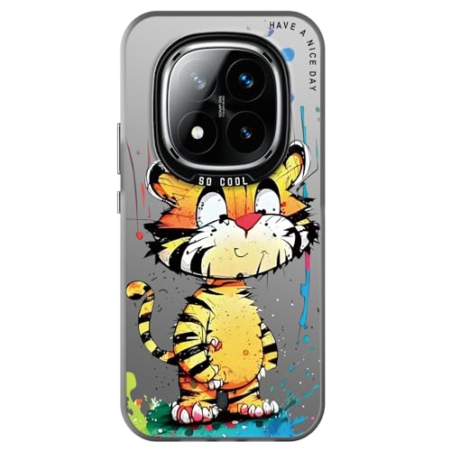 YUXING Handyhülle für Xiaomi Redmi Note 14 Pro Plus 5G (14 Pro+ 5G) Hülle Ultra Dünn Stoßfeste Schutzhülle mit Blumen Tier Graffiti Art Muster Design Slim Bumper Case Cover, Tiger von YUXING