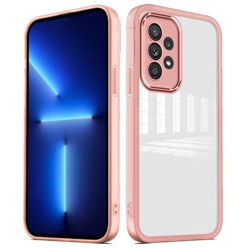 YUXING Hülle für Samsung Galaxy A33 5G Handyhülle Transparente mit Kameraschutz Folie Ultra Dünnes Schutzhülle Bumper Slim Case Back Cover - Rosa YUXING Hülle für Samsung Galaxy A33 5G Handyhülle Transparente mit Kameraschutz Folie Ultra Dünnes Schutzhülle Bumper Slim Case Back Cover - Rosa von YUXING