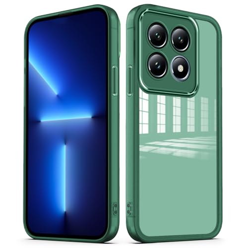 YUXING Hülle für Xiaomi 14T Pro 5G Handyhülle Transparente mit Kameraschutz Folie Ultra Dünnes Schutzhülle Bumper Slim Case Back Cover - Grün YUXING Hülle für Xiaomi 14T Pro 5G Handyhülle Transparente mit Kameraschutz Folie Ultra Dünnes Schutzhülle Bumper Slim Case Back Cover - Grün von YUXING