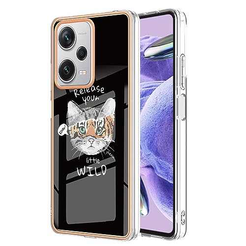 YUXING Hülle für Xiaomi Redmi Note 12 Pro Plus 5G / 12 Pro+ 5G,Nie Vergilbung Muster Design Handyhülle Case Cover, Robuste TPU Stoßfeste Kratzfeste Schutzhülle | Cat von YUXING