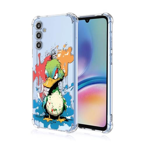 YUXING Transparente Hülle für Samsung A04s / Samsung A13 5G - Cute Cool Muster Design Dünn Schutzhülle Weiche Clear TPU Stoßfester Bumper HandyHülle (Duck) von YUXING