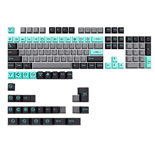 YUYAN Elektrische Tastenkappen, mechanische Tastatur, 135 Stück, Kirsch-Profil, Farbstoff, Sub-Tastenabdeckung, kompatibel mit Cherry MX DZ60 GK61 von YUYAN