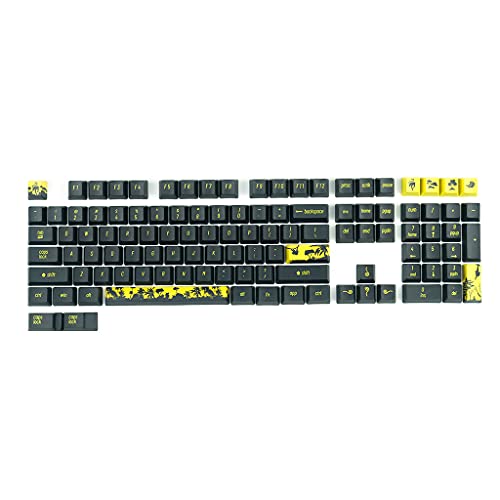YUYAN Mechanische Tastatur-Kappen, OEM-Profil, 108 Tasten, Dye-Sub-Tastenkappen, kompatibel mit Cherry MX GK61 64 68 96 126 ISO-Tasten. von YUYAN