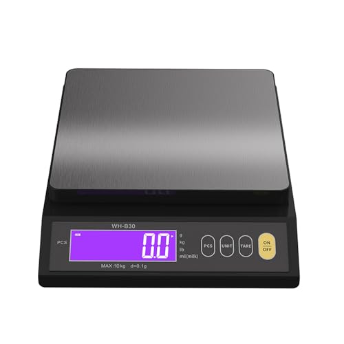 Lebensmittelwaage, Digitale Küchenwaage, Elektronische Waage, Hochpräzise Messung, Tragbar, IP67 Wasserdicht, Zum Backen, Kochen und Essenszubereiten (10kg 0,1g) von YUYTE