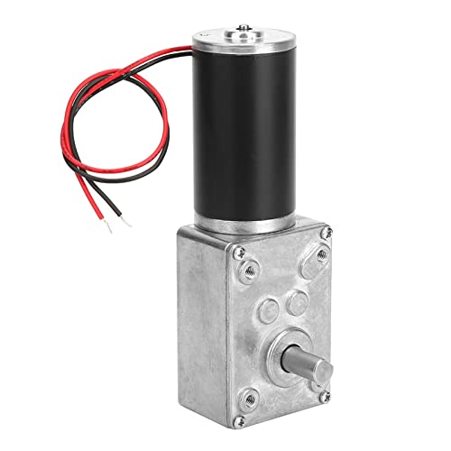 Umkehrbarer Schneckengetriebemotor, 24 V, Elektrischer Getriebemotor mit Hoher Torsion und Kugellagerdesign für Vorhangmaschinen, Werbeausrüstung (20RPM) von YUYTE