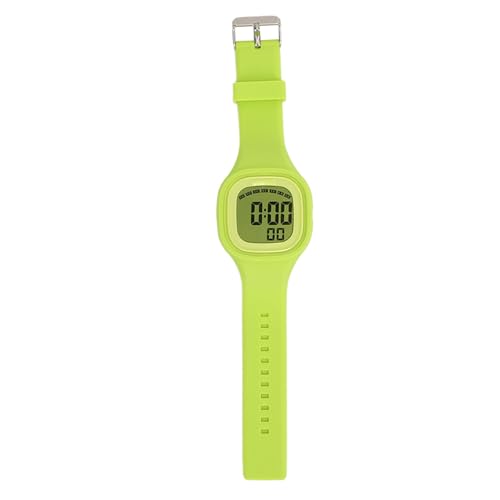 YUYTE Digitale Sportuhr für Kinder, 50 M Wasserdicht, 7-farbige LED-Hintergrundbeleuchtung, Kalender, Alarm, Stoppuhr, Verstellbares Silikonband für Jungen und Mädchen, (Green) von YUYTE