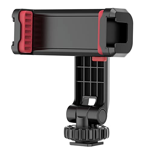 YUYTE Handyhalterung Stativ Handy Stativ Adapter Zubehör für Smartphone-Vlog-Selfie-Live-Streaming-Videoaufzeichnung, 360° und 180° drehbare handyhalter stativ mit Zwei Kaltschuhhalterungen von YUYTE