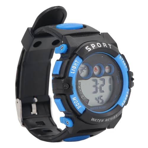 YUYTE Kinder-Digitaluhr, Alarm-Stoppuhr mit 7 LED-Farben, 30 M wasserdichte Kinderuhr für 4–15 Jahre, Stilvoll und Design, Beste Geschenkidee (Schwarz Blau) von YUYTE