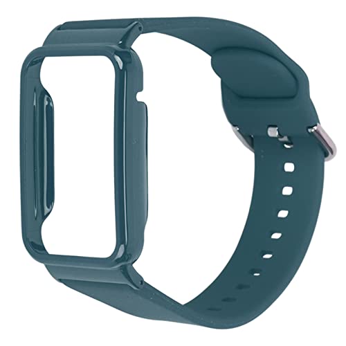YUYTE Silikon-Uhrenarmband, Silikon-Smartwatch-Armband, Passend für 7 Pro, für Fitnessstudio, Fitness, Laufen, Büroarbeit (Mitternachtsblaues und schwarzes Gehäuse) von YUYTE