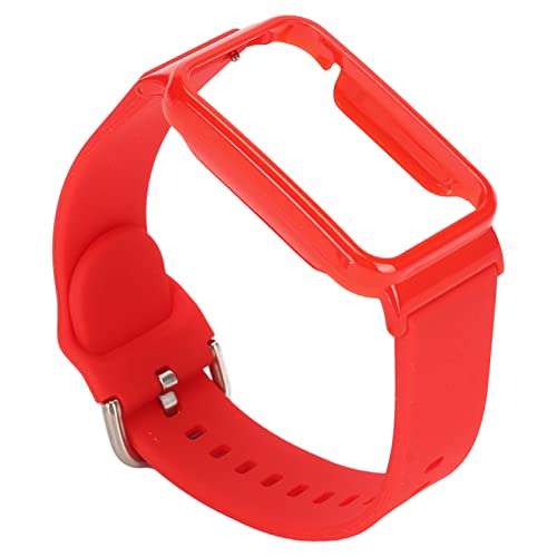 YUYTE Silikon-Uhrenarmband, Silikon-Smartwatch-Armband, Passend für 7 Pro, für Fitnessstudio, Fitness, Laufen, Büroarbeit (Rot mit rotem Gehäuse) von YUYTE