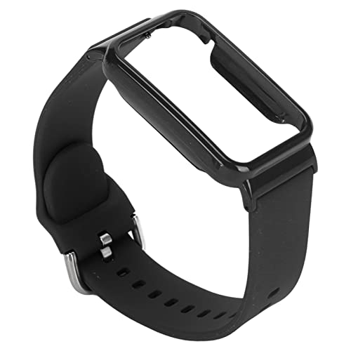 YUYTE Silikon-Uhrenarmband, Silikon-Smartwatch-Armband, Passend für 7 Pro, für Fitnessstudio, Fitness, Laufen, Büroarbeit (Schwarz mit schwarzem Gehäuse) von YUYTE