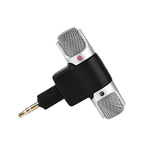 YUYTE -Stereo-Mikrofon für Recorder PC-Laptop MD-Kamera mit Einstellbarem Winkel 0-90 Grad Goldverpackter Stecker Kein Akku Erforderlich von YUYTE
