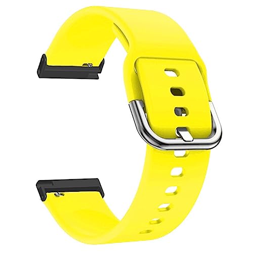 YUYTE Verstellbares Silikon-Smartwatch-Armband-Zubehör für Suunto7, Spartan HR Baro und D5i mit Bequemem und Schweißfestem Ersatz-Uhrenarmband (Gelb) von YUYTE