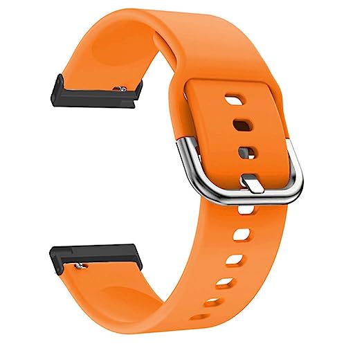 YUYTE Verstellbares Silikon-Smartwatch-Armband-Zubehör für Suunto7, Spartan HR Baro und D5i mit Bequemem und Schweißfestem Ersatz-Uhrenarmband (Orange) von YUYTE