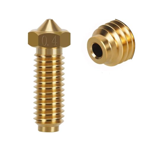 Kobra 3 Messingdüse, 0,2–1,0 mm, Multi-Size Upgrade, hohe Durchfluss, Vulkandüse, hohe Temperatur, hohe Härte, verschleißfeste Düse für Anycubic Kobra 3 Düsen Hot End Kit (0,4 mm) von YUYUEMI