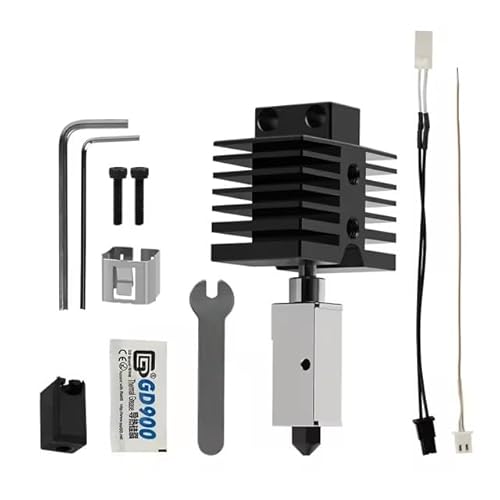 Q1 Pro Extruder-Druckkopf-Set für Qidi Q1 Pro/X Max 3/X Plus 3D-Drucker, verbessertes Hotend-Kit für Qidi X Plus Hot End gehärtete Stahldüsenmontage (1 Set Hotend-Kit (Thermo-Silikon)) von YUYUEMI
