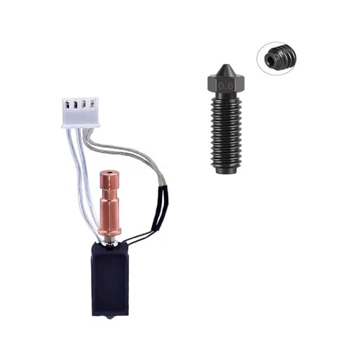 YUYUEMI Kobra S1 Hotend-Kit für Anycubic Kobra S1/S1 Combo Hot End mit gehärteter Stahldüse (1 x Hot End Kit + 1 x 0,6 mm Düse) von YUYUEMI