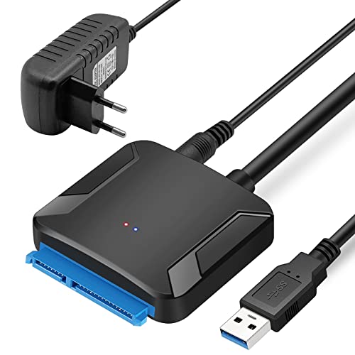SATA auf USB 3.0 Kabel, SATA III Festplattenadapter, Konverter für 3,5/2,5 Zoll HDD/SSD mit Deutschland-Standard-Stecker, 43,2 cm (17 Zoll) (unterstützt UASP) von YUZE