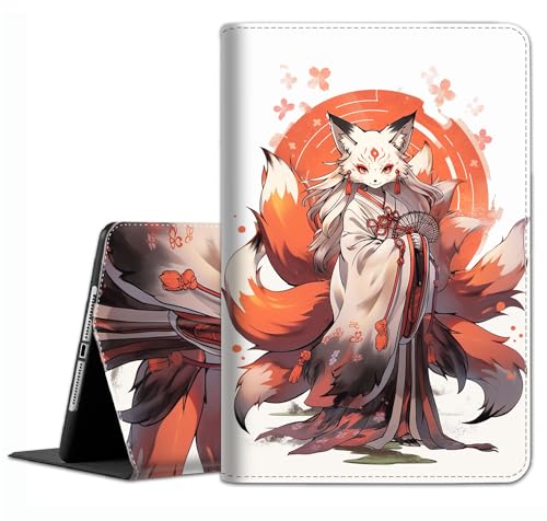 Schutzhülle für iPad (A16) 11. Generation 27,9 cm (11 Zoll) (2025), iPad 10. Generation 11 Zoll (2022) – Slim Fit Standing Cover mit Auto Sleep/Wake, Anime Japanese Kitsune von YVBHCGGGF
