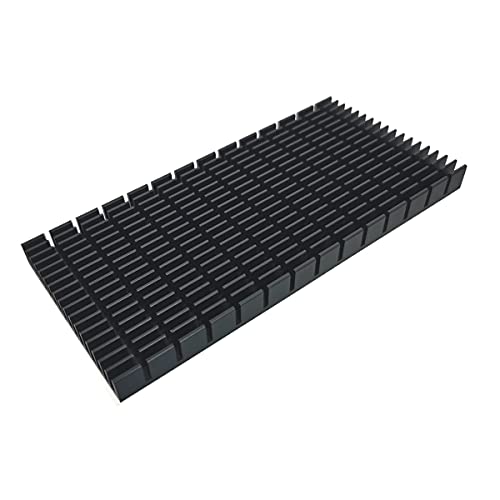 Aluminium-Kühlkörper Kühlkörper Modul Kühlflosse Heizkörper Board Kühlung für Verstärker Transistoren Halbleitergeräte Schwarz Ton 150 mm (L) x 70 mm (B) x 11 mm (H) von YVSPTIK