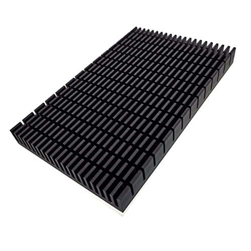 YVSPTIK Aluminium-Kühlkörper Kühlkörper Modul Kühlflosse Heizkörper Board Kühlung für Verstärker Transistoren Halbleitergeräte Schwarz Ton 150 mm (L) x 93 mm (B) x 15 mm (H) von YVSPTIK