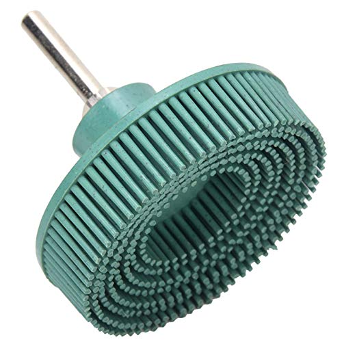 3 -Zoll -Borstenpinselscheibenscheibenkörner 50#, Gummi -Schleifpolich -Polierrad für Metallschleife, Reinigen, Polituren - Grüne 50#, Gelbe 80#, Weißer 120#grobes Sand mit 1/4 Zoll Schaft (GREEN) von YWBL-WH