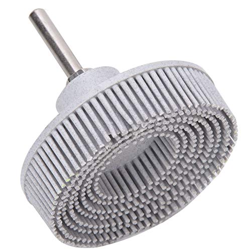3 -Zoll -Borstenpinselscheibenscheibenkörner 50#, Gummi -Schleifpolich -Polierrad für Metallschleife, Reinigen, Polituren - Grüne 50#, Gelbe 80#, Weißer 120#grobes Sand mit 1/4 Zoll Schaft (WHITE) von YWBL-WH