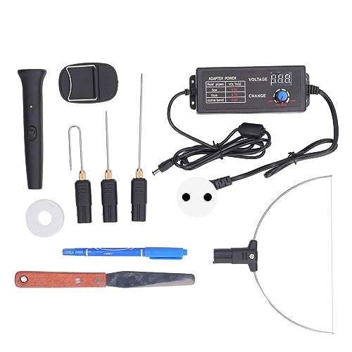 4-in-1-Elektro-Schaumstoffschneider mit Spannungsregler, Heißdraht-Schaumbrett-Schneidemaschinen-Set, Styropor-Messerschneider-Set, 27 W, Wechselstrom, 100 Bis 240 V (EU-Stecker) von YWBL-WH