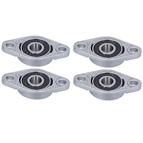 4Pcs Flanschmontierte Selbstausrichtende Lager Horizontale Trapezgewindehalterung mit Block für 3D-Drucker T8 Gewindespindel von YWBL-WH
