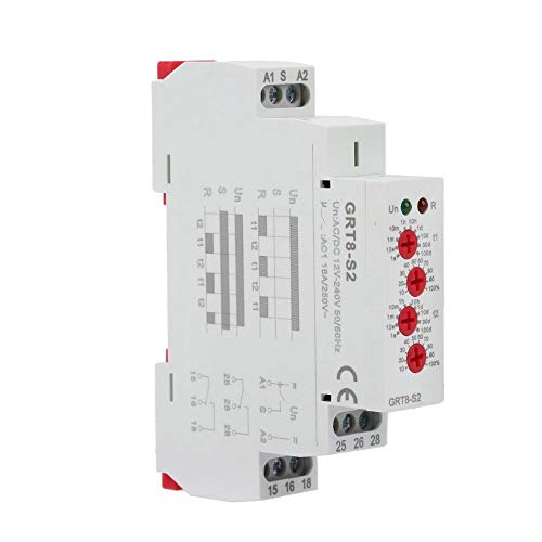 AC/DC 12V-240V Verzögerungsrelais Multifunktionales Zeitrelais Mini Asymmetrisches Zykluszeitrelais AC/DC 12V-240V Verzögerungsrelais Multifunktionales Zeitrelais Mini Asymmetrisches Zykluszeitrelais von YWBL-WH