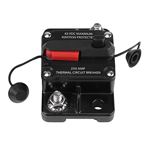 Auto Audio Leitungsschutzschalter 250A DC 12V-42V Inline Schutzschalter für Automobil-, Wohnmobil- und Schiffssysteme von YWBL-WH
