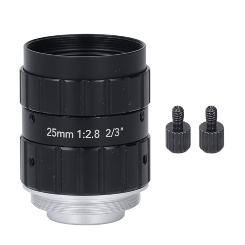 C-Mount-Objektiv, Manuelle Fokussierung, Kamera aus Aluminiumlegierung mit Geringer Verzerrung, C-Mount-Objektiv, 25 Mm Brennweite C-Mount-Objektiv, Manuelle Fokussierung, Kamera aus Aluminiumlegierung mit Geringer Verzerrung, C-Mount-Objektiv, 25 Mm Brennweite von YWBL-WH