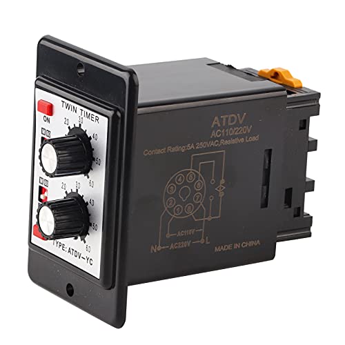 DC12V Twin-Timer-Relais On Off Knob-Steuerungszeitschalter 6S-60M DC12V Twin-Timer-Relais On Off Knob-Steuerungszeitschalter 6S-60M von YWBL-WH