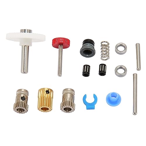 Extruder Dual Gear Hardware Kit, 15-teiliges Extruder Dual Gear Kit, Legierter Stahl für 0.1 2.4 PRUSA Bowden Sherpa Extruder, 3D-Drucker Extruder von YWBL-WH