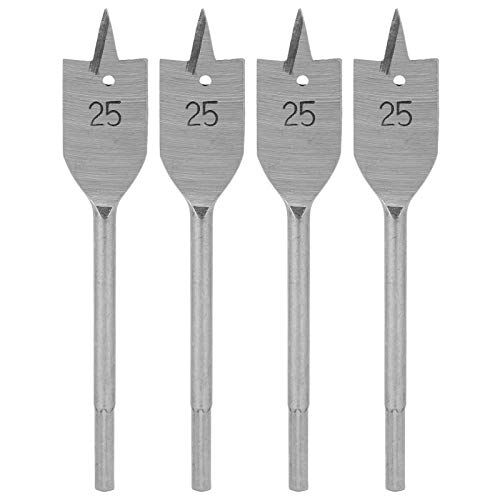 Flache Holzbohrer, Spatenbohrer-Set, 4-teilig, 25 Mm, Flaches Holzbohrer-Set, Hartstahl, Holzbearbeitungs-Bohrwerkzeug-Ersatz, Bohrer von YWBL-WH