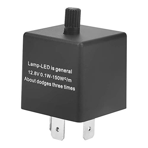 LED Blinkrelais 3 Pin Blinkgeber Blinkrelais CF13 JL-02 0.1W-150W Einstellbares für Blinker Hyper-Flash-Fix 12.8V von YWBL-WH