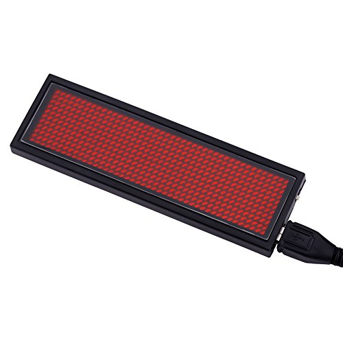 LED-Namensschild 3.7V ROTE LED Anzeigetafel Programmierbar Namensschild-Anzeigetafel 240mA USB-Energie von YWBL-WH