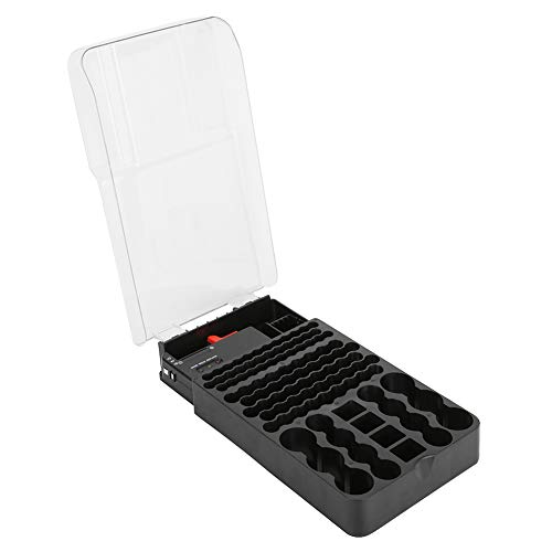 Organizer Container Box mit Batteriestester - Multifunktional 104 Gitter 3 Lichter Batteriespeicher - Batterien Trocken und Einfach zu Handhaben aus Dickem, Langlebigem ABS Material [Zuhause, Büro, Organizer Container Box mit Batteriestester - Multifunktional 104 Gitter 3 Lichter Batteriespeicher - Batterien Trocken und Einfach zu Handhaben aus Dickem, Langlebigem ABS Material [Zuhause, Büro, von YWBL-WH