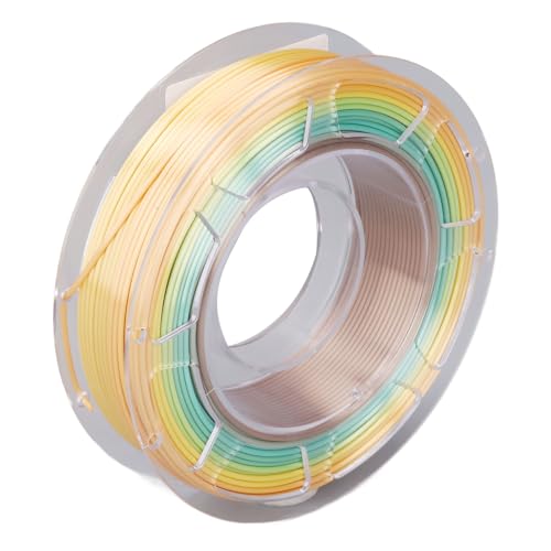 PLA-Filament 1,75 Mm, Seiden-Regenbogenfarben-3D-Druck-Filamentbündel für die Meisten FDM-3D-Drucker, 200 G von YWBL-WH