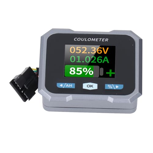 RV-Voltmeter, Kompatibel mit 10–100 V 0–50 A-Batterien, Wasserdichter Batteriekapazitätstester mit Shunt, 1,8-Zoll-Display, Intelligenter Batteriemonitor für Wohnmobile, Boote, RV-Voltmeter, Kompatibel mit 10–100 V 0–50 A-Batterien, Wasserdichter Batteriekapazitätstester mit Shunt, 1,8-Zoll-Display, Intelligenter Batteriemonitor für Wohnmobile, Boote, von YWBL-WH
